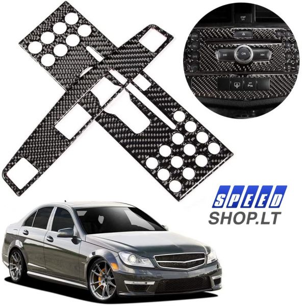Mercedes-Benz C klasė W204 Carbon centrinė apdaila 